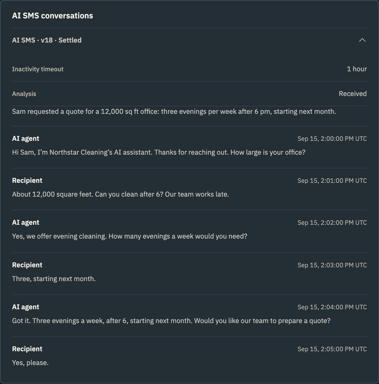 Northstar Cleaning qualification transcript and summary in the Tremi run record